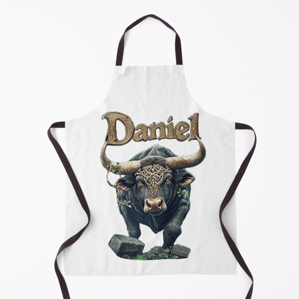 Item preview, Daniel Taurus – Powerful Zodiac Bull Name Art designed and sold by AlexLineArt.