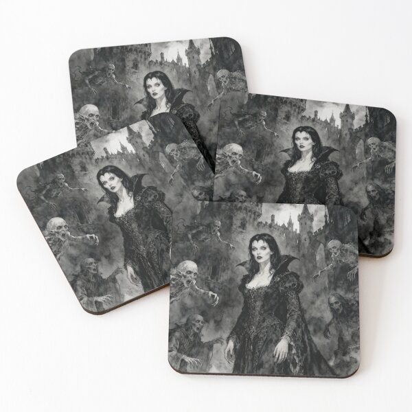 Item preview, Dracula's vampire Bride Illustration from Bram Stoker's Dracula character portrait art designed and sold by Vintage Designs +.