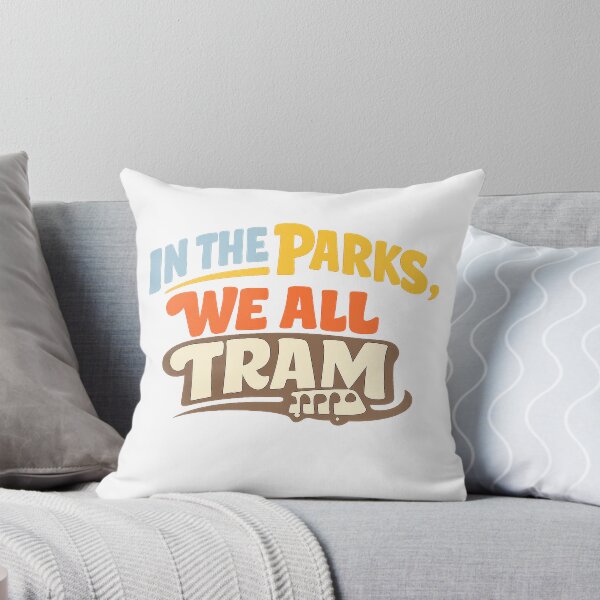 Item preview, In the Parks, We All Tram – Retro 1970s Disney Theme Park Tee designed and sold by Theme Snark.