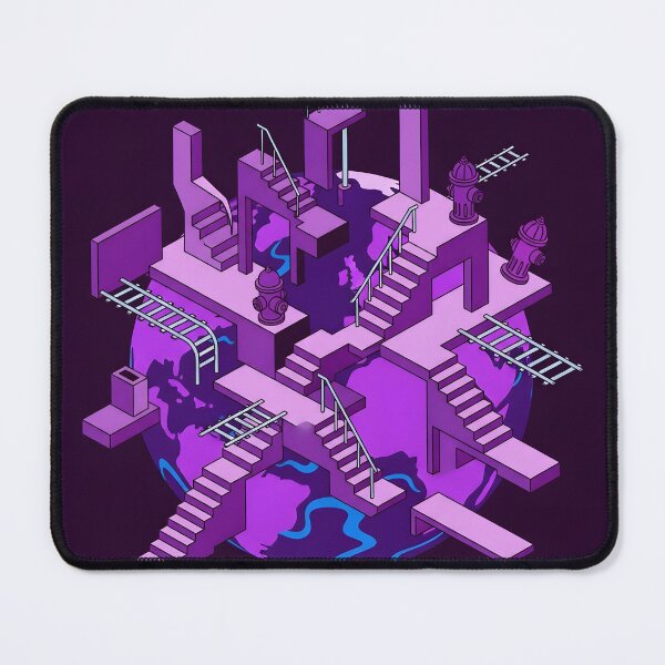 Item preview, Isometric Surreal World with Floating Stairways designed and sold by homydesign.