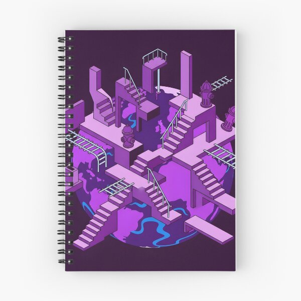 Item preview, Isometric Surreal World with Floating Stairways designed and sold by homydesign.