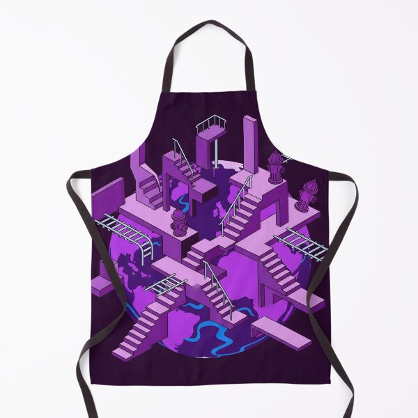 Item preview, Isometric Surreal World with Floating Stairways designed and sold by homydesign.