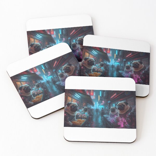 Item preview, Cyber Pug – Futuristic Dog Design for Tech-Loving Pug Fans designed and sold by PugsRus.