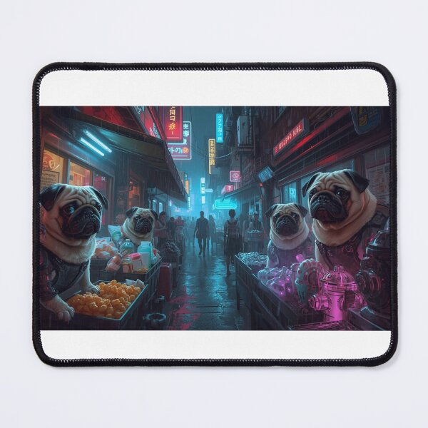 Item preview, Cyber Pug – Futuristic Dog Design for Tech-Loving Pug Fans designed and sold by PugsRus.