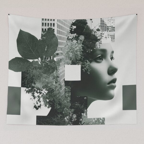 Item preview, Womans face blended with nature designed and sold by anytka.