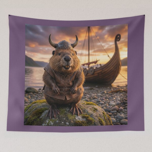 Item preview, Viking Beaver Lands on Shore designed and sold by Tridentulus.