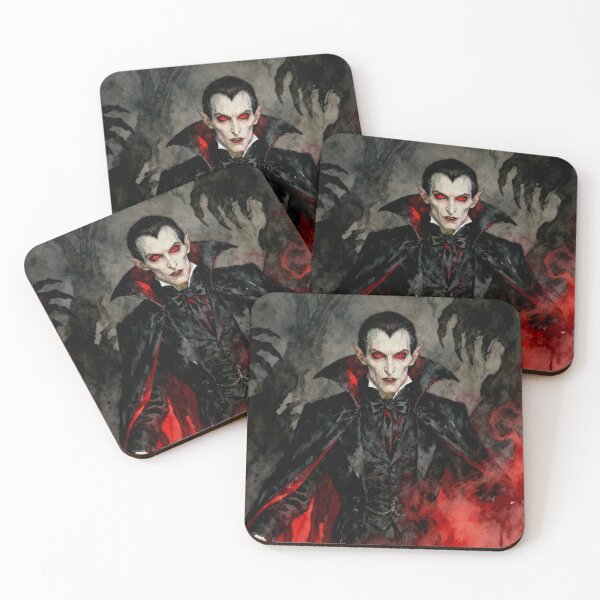 Item preview, The evil of Dracula Illustration from Bram Stoker's Dracula character portrait art designed and sold by Vintage Designs +.