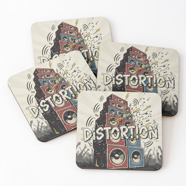 Item preview, Dynamic Distortion music poster with stacked speakers and crowd silhouette designed and sold by homydesign.