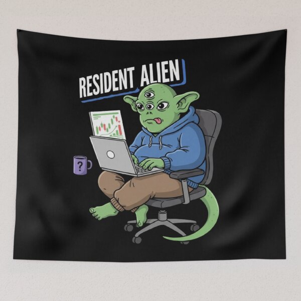 Item preview, RESIDENT ALIEN TRADING designed and sold by ALL ART .