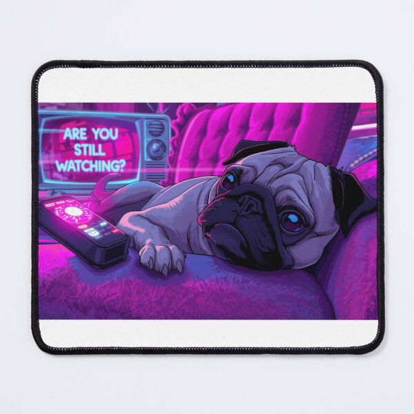 Item preview, Binge-Watching Pug – Funny Dog Design for TV Lovers designed and sold by PugsRus.