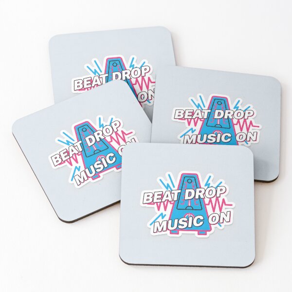 Item preview, Beat Drop Music On metronome sticker with sound waves designed and sold by homydesign.