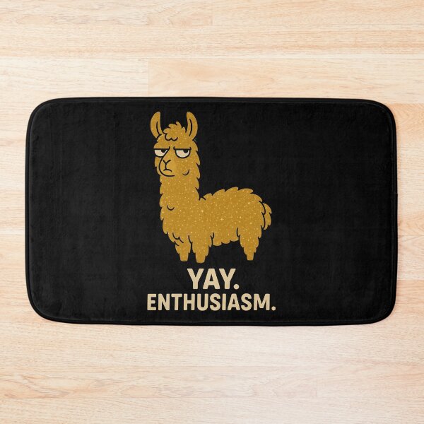 Item preview, Sarcastic Llama Saying Yay Enthusiasm Funny Cartoon Design. designed and sold by The-T-In-Retro.