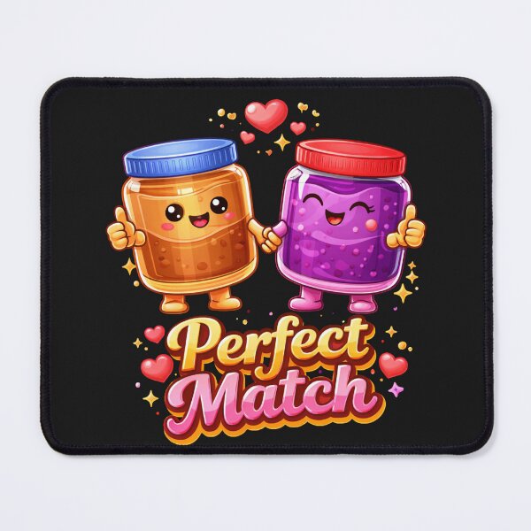 Item preview, Peanut Butter and Jelly Perfect Match – Cute Food Couple Art designed and sold by scanusha1979.