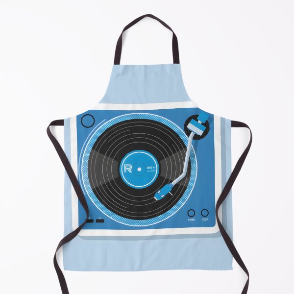 Item preview, Retro blue vinyl record player sticker in flat design style designed and sold by homydesign.