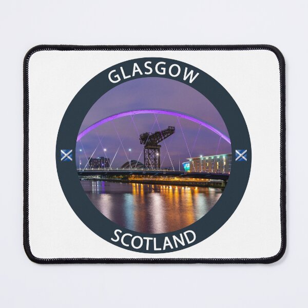 Item preview, Glasgow Scotland Badge Design | Finnieston Crane Landmark | Scottish Gift designed and sold by Loom on the Loch.