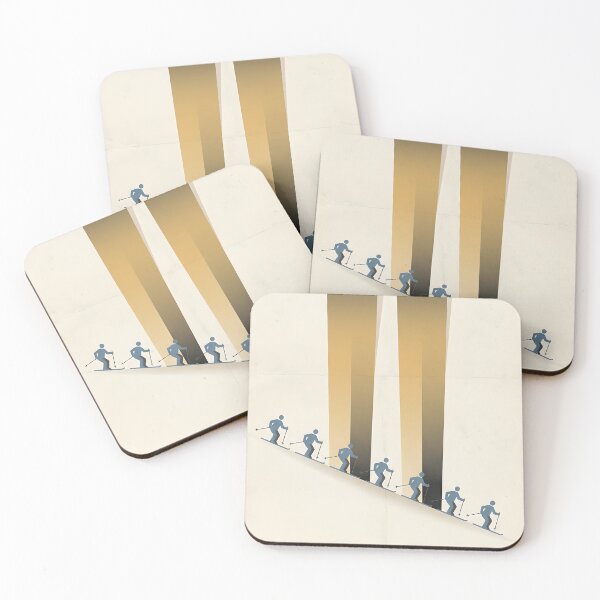 Item preview, Winter Adventure Ski Poster – Vintage Alpine Escapes Minimalist Art designed and sold by AbstractAuraArt.