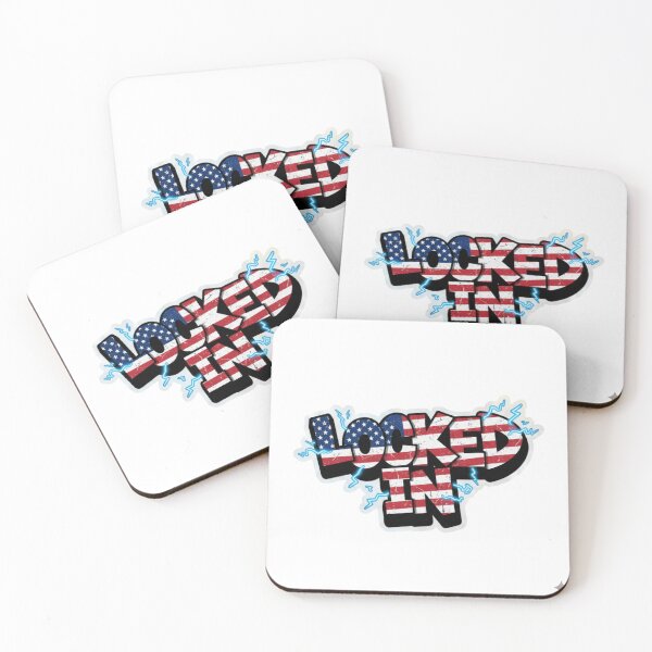 Item preview, LOCKED IN – USA Flag Turbo Graffiti Sticker designed and sold by Imaginarium of Chaos falcon88 .