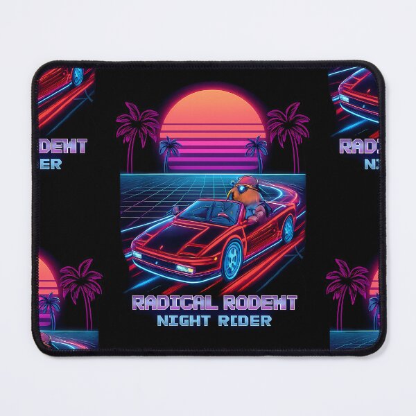 Item preview, Radical Rodent Night Rider Neon Arcade designed and sold by Neon_Soraya.