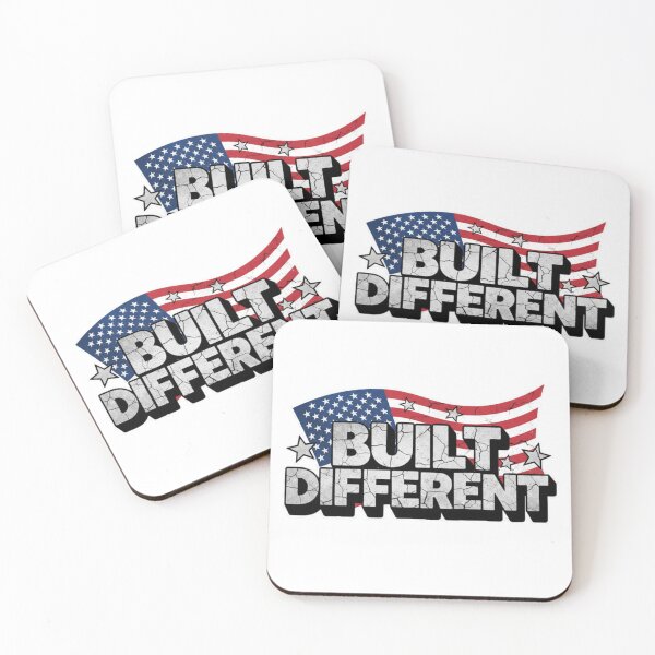 Item preview, BUILT DIFFERENT – USA Flag Turbo Graffiti Sticker designed and sold by Imaginarium of Chaos falcon88 .