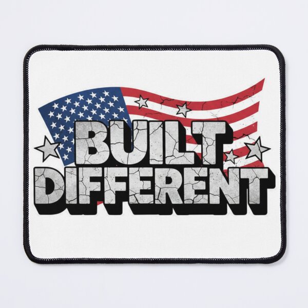 Item preview, BUILT DIFFERENT – USA Flag Turbo Graffiti Sticker designed and sold by Imaginarium of Chaos falcon88 .