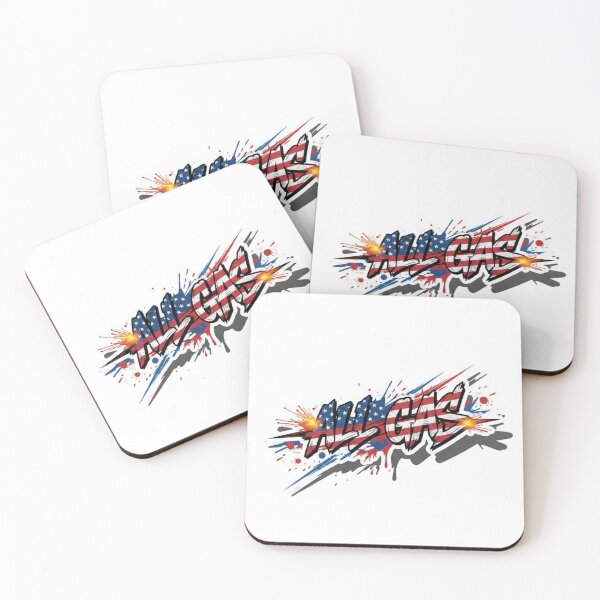 Item preview, ALL GAS – American Flag Turbo Graffiti Sticker designed and sold by Imaginarium of Chaos falcon88 .