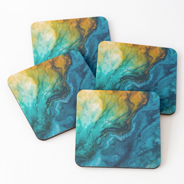 Item preview, Sunlit Tides Abstract Flow designed and sold by Harmonic_Layers.