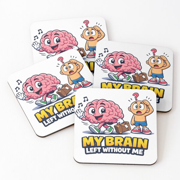 Item preview, My Brain Left Without Me – Funny Cartoon Mental Humor designed and sold by gavinroyal.