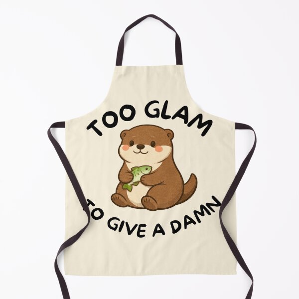 Item preview, Too Glam to Give a Damn (Otter) designed and sold by BeagleDesigns.