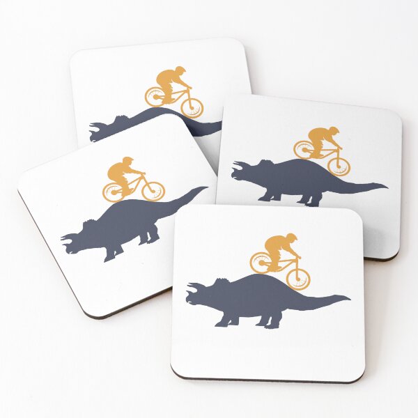 Item preview, Triceratops Mountain Bike Rider Dinosaur Cycling Design designed and sold by GetGoodFit.