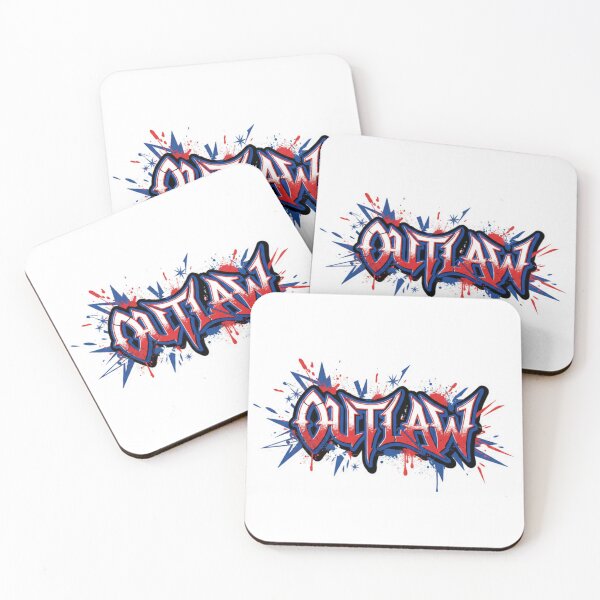 Item preview, OUTLAW – USA Flag Turbo Graffiti Sticker designed and sold by Imaginarium of Chaos falcon88 .