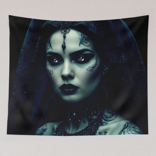 Item preview, dark sacred queen – gothic religious art – occult woman portrait designed and sold by Traumrausch.
