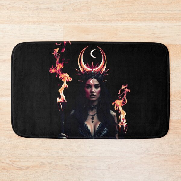 Item preview, dark moon priestess – infernal goddess – occult fire ritual art designed and sold by Traumrausch.