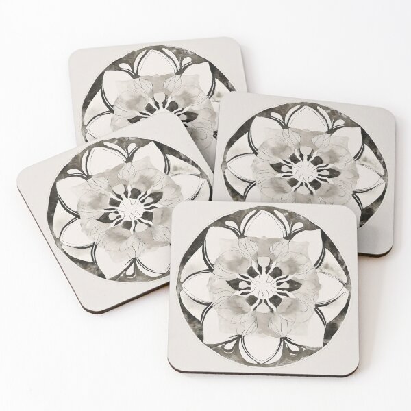 Item preview, Soft Grey Marble Floral Ring Rosette designed and sold by Solara Meridian Studio.