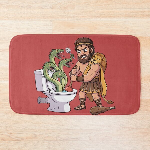 Item preview, Hercules vs Hydra Toilet Plumber - Funny Greek Mythology designed and sold by MythoWorldddd.