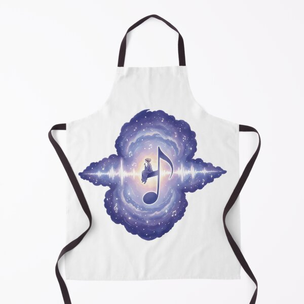 Item preview, Whimsical Figure Sitting on a Large Musical Note in a Cosmic Galaxy designed and sold by homydesign.