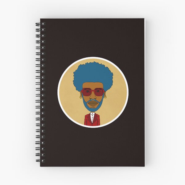 Item preview, Cool Black Queer Guy with blue afro hair, blue beard, red glasses and nose piercing. Circle Edition. designed and sold by Eric Sintès.