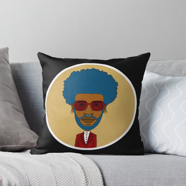 Item preview, Cool Black Queer Guy with blue afro hair, blue beard, red glasses and nose piercing. Circle Edition. designed and sold by Eric Sintès.
