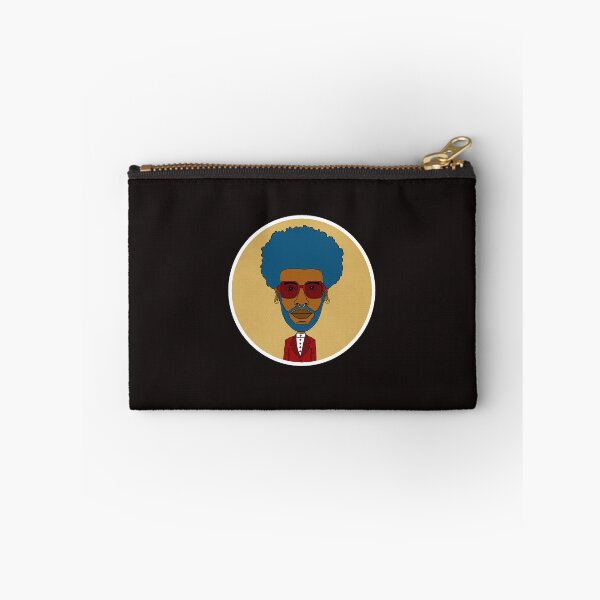 Item preview, Cool Black Queer Guy with blue afro hair, blue beard, red glasses and nose piercing. Circle Edition. designed and sold by Eric Sintès.