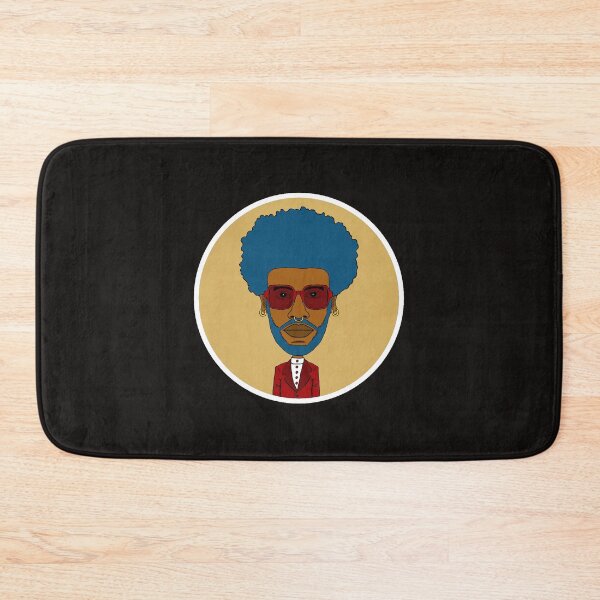 Item preview, Cool Black Queer Guy with blue afro hair, blue beard, red glasses and nose piercing. Circle Edition. designed and sold by Eric Sintès.