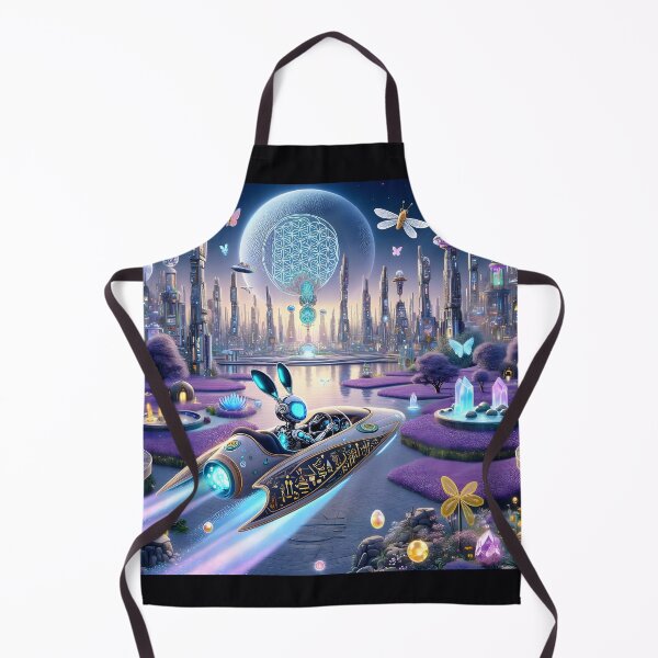 Item preview, Cyborg Rabbit aboard a Futuristic Flying Car 8L6P120TH4 designed and sold by OsirizyahDesign.