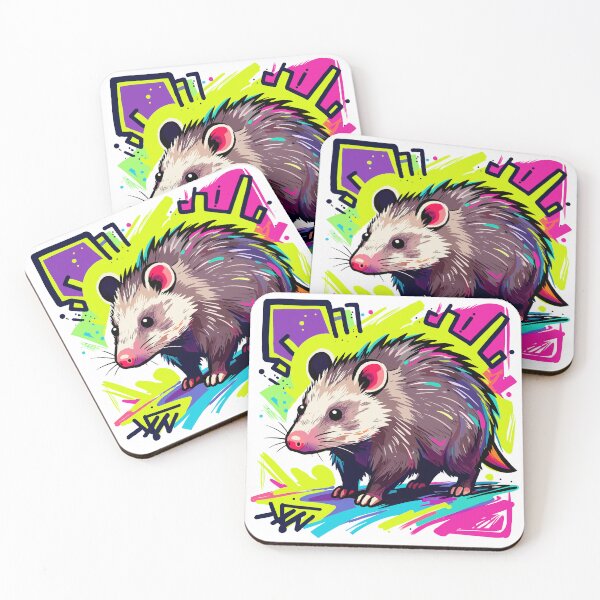 Item preview, Colorful Artistic Opossum designed and sold by MartynaKanik.