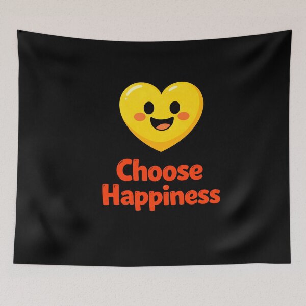 Item preview, Choose Happiness – Cute Positive Cartoon  designed and sold by IODesignsofficial.