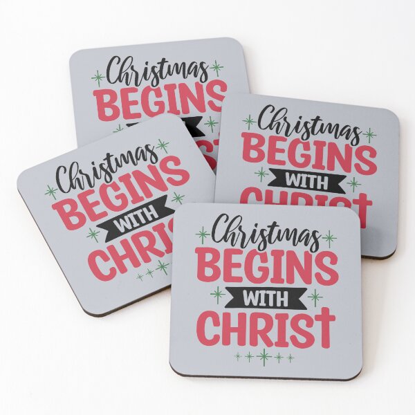 Item preview, Christmas Begins With Christ T-shirt Design designed and sold by Pishpunta.