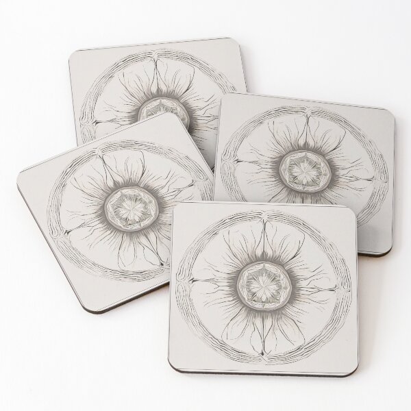 Item preview, Minimal Ivory Marble Halo Rosette designed and sold by Solara Meridian Studio.