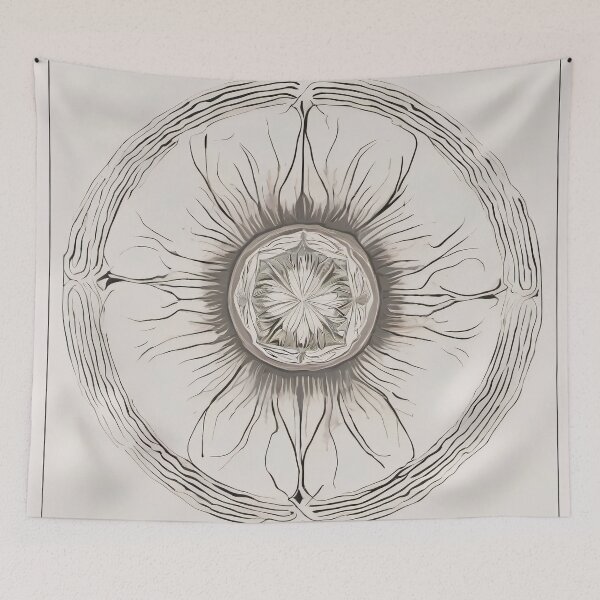 Item preview, Minimal Ivory Marble Halo Rosette designed and sold by Solara Meridian Studio.
