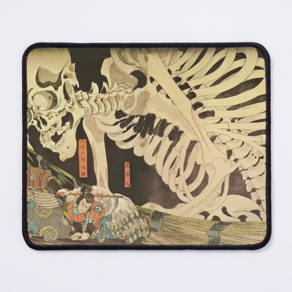 Item preview, Giant Skeleton Spectre and Samurai - Vintage Japanese Ukiyo-e designed and sold by Open Canvas.