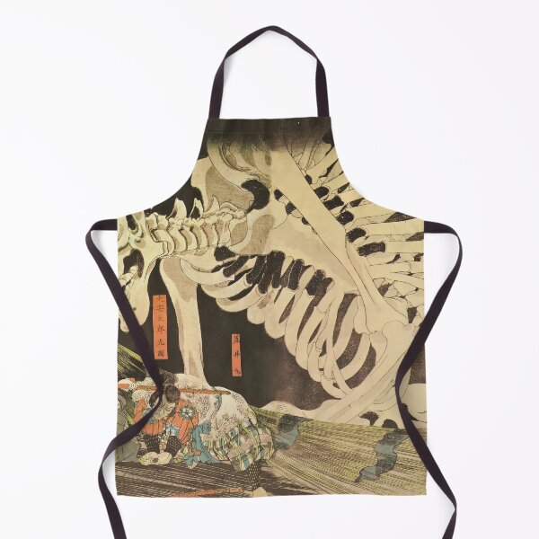 Item preview, Giant Skeleton Spectre and Samurai - Vintage Japanese Ukiyo-e designed and sold by Open Canvas.