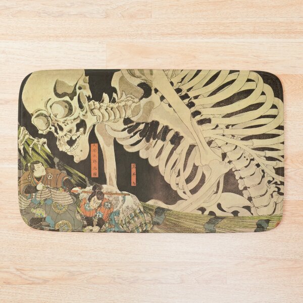 Item preview, Giant Skeleton Spectre and Samurai - Vintage Japanese Ukiyo-e designed and sold by Open Canvas.