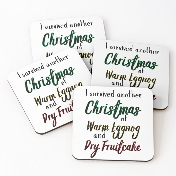 Item preview, Funny After Christmas Survivor – Eggnog & Fruitcake Joke designed and sold by SunandShade.