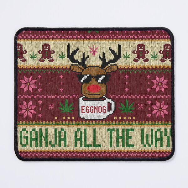 Item preview, Ganja All The Way Funny Ugly Christmas Sweater Reindeer Weed Stoner Holiday designed and sold by Studiocolors.